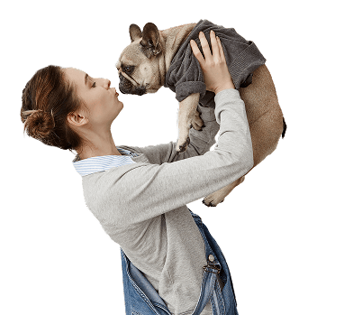 Woman with dog